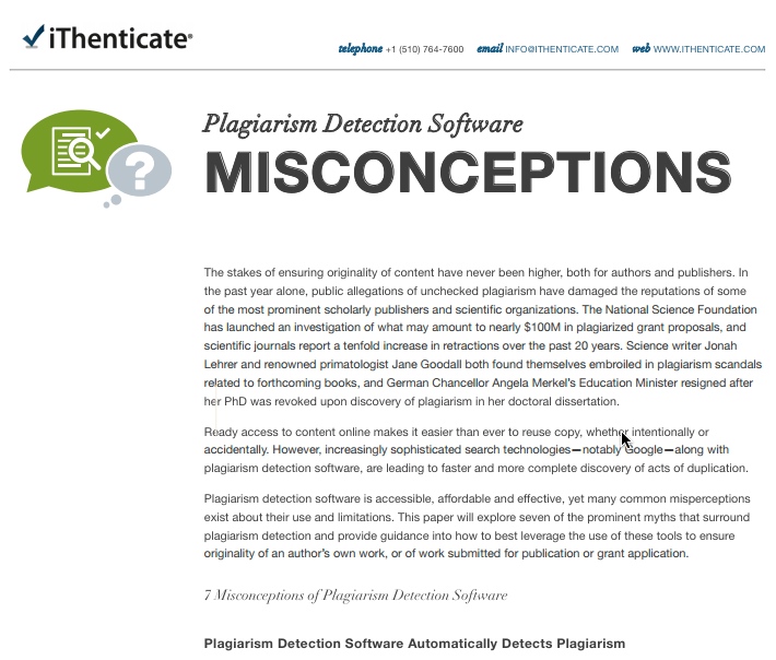 plagiarism checker ithenticate